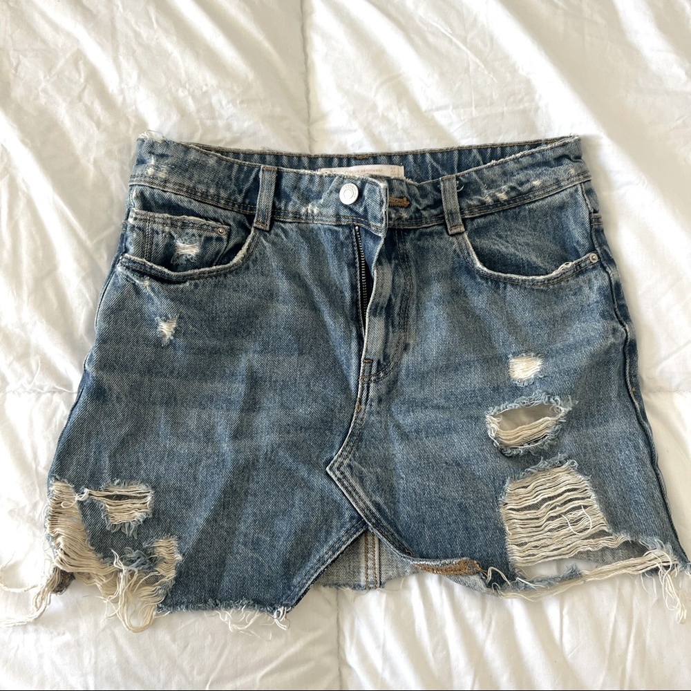 Zara Denim Mini Skirt